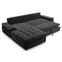 Voir la diapositive 3 : BEST MOBILIER Bianca - canapé d'angle gauche 4 places convertible avec coffre en tissu texturé