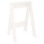 Voir la diapositive 4 : VIDAXL Tabourets lot de 2 blanc 40x40x60 cm bois massif de pin