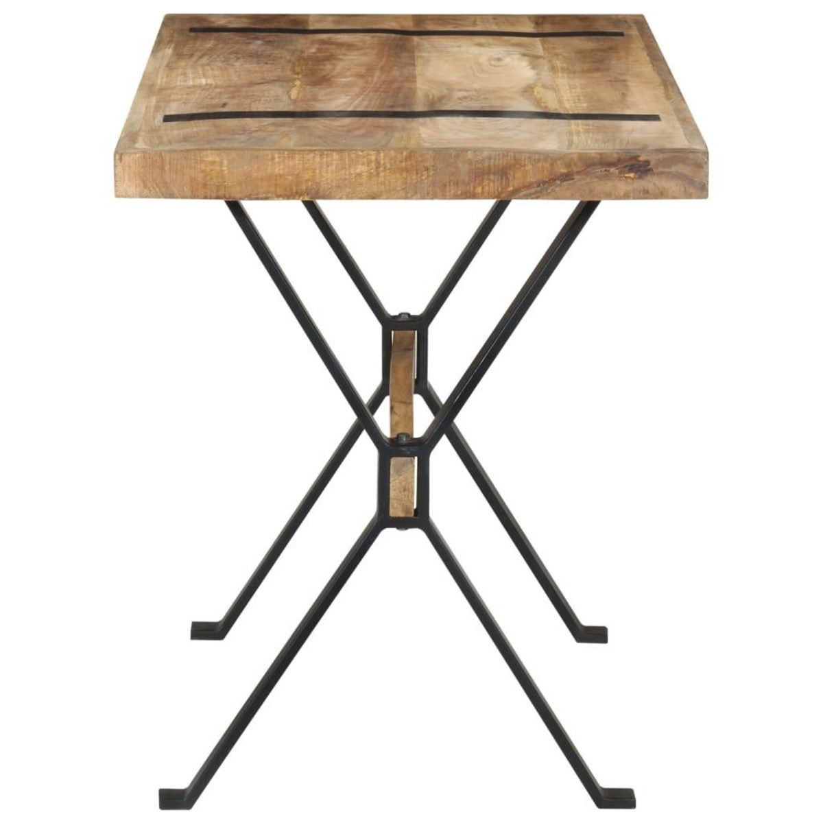 VIDAXL Table a manger 120x60x76 cm bois de manguier brut