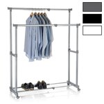 IDIMEX Portant à vêtements CASA, en métal chromé. Coloris disponibles : Gris