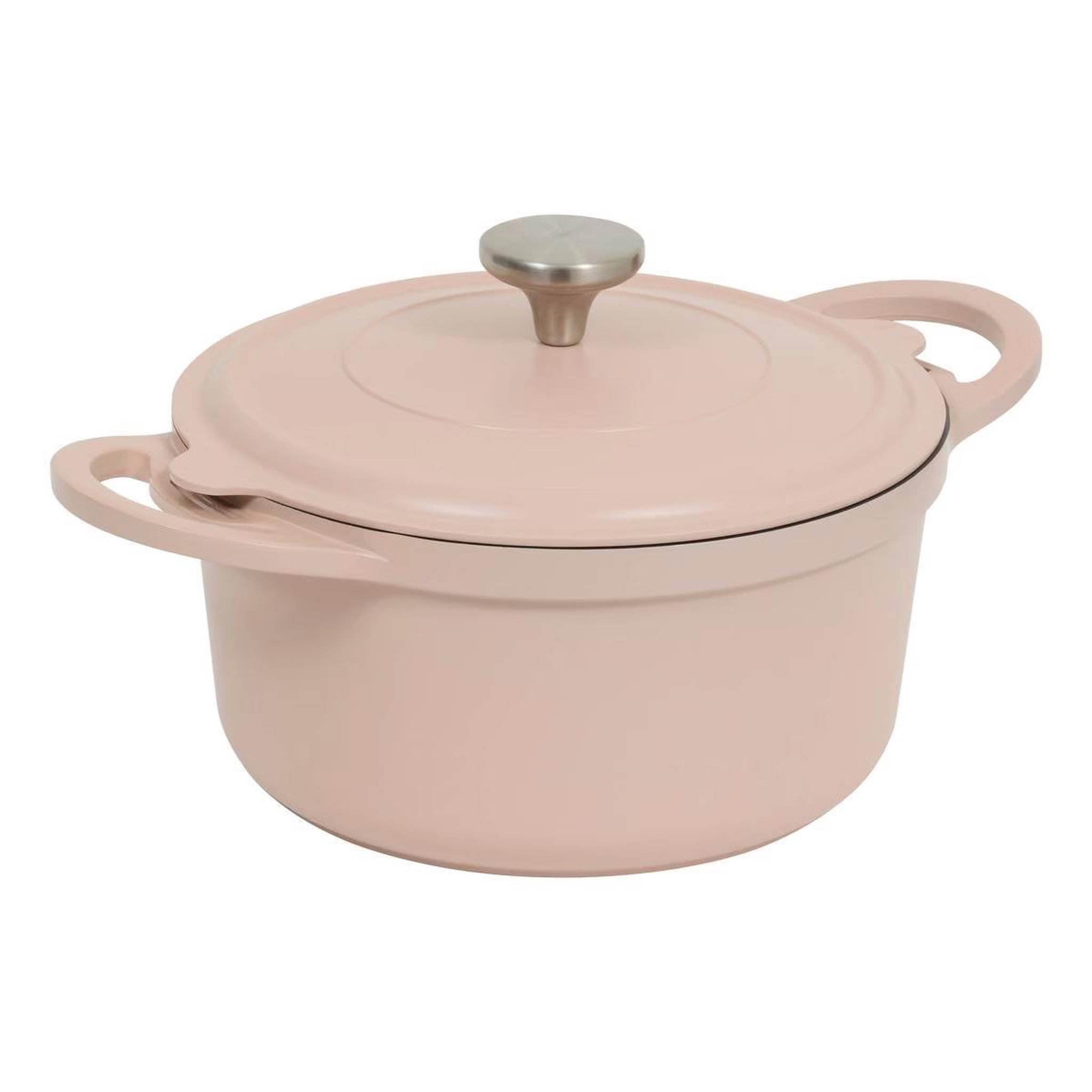 Voir la diapositive 2 : FIVE Cocotte avec panier vapeur  kirk  24cm rose