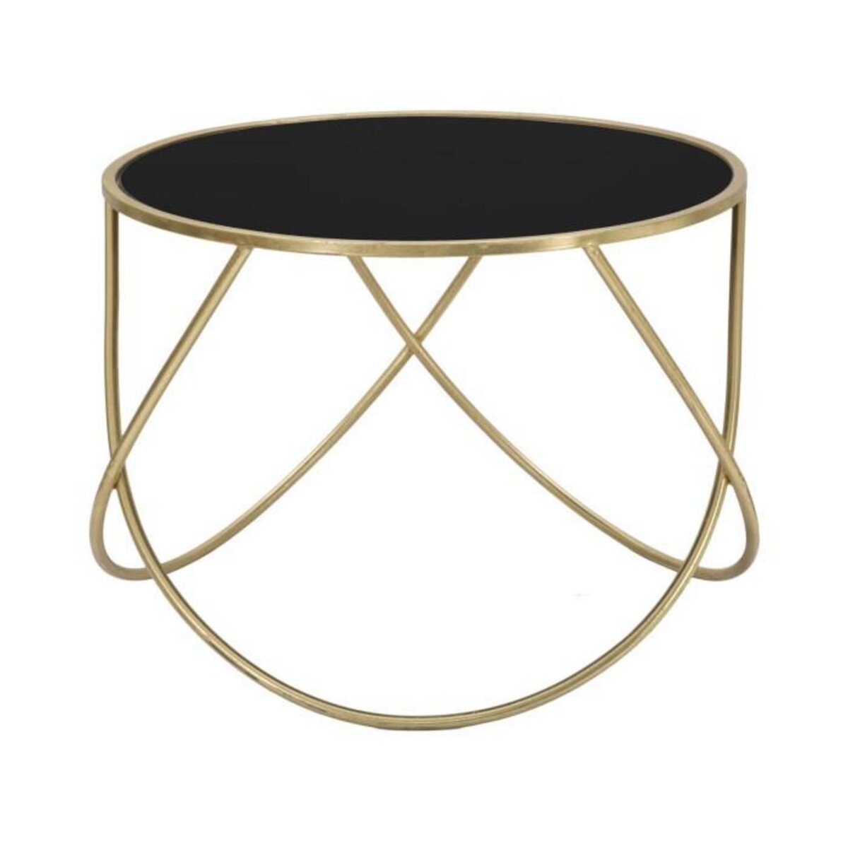 Paris Prix Table Basse Design  Ring  60cm Noir & Or