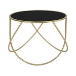 Paris Prix Table Basse Design  Ring  60cm Noir & Or