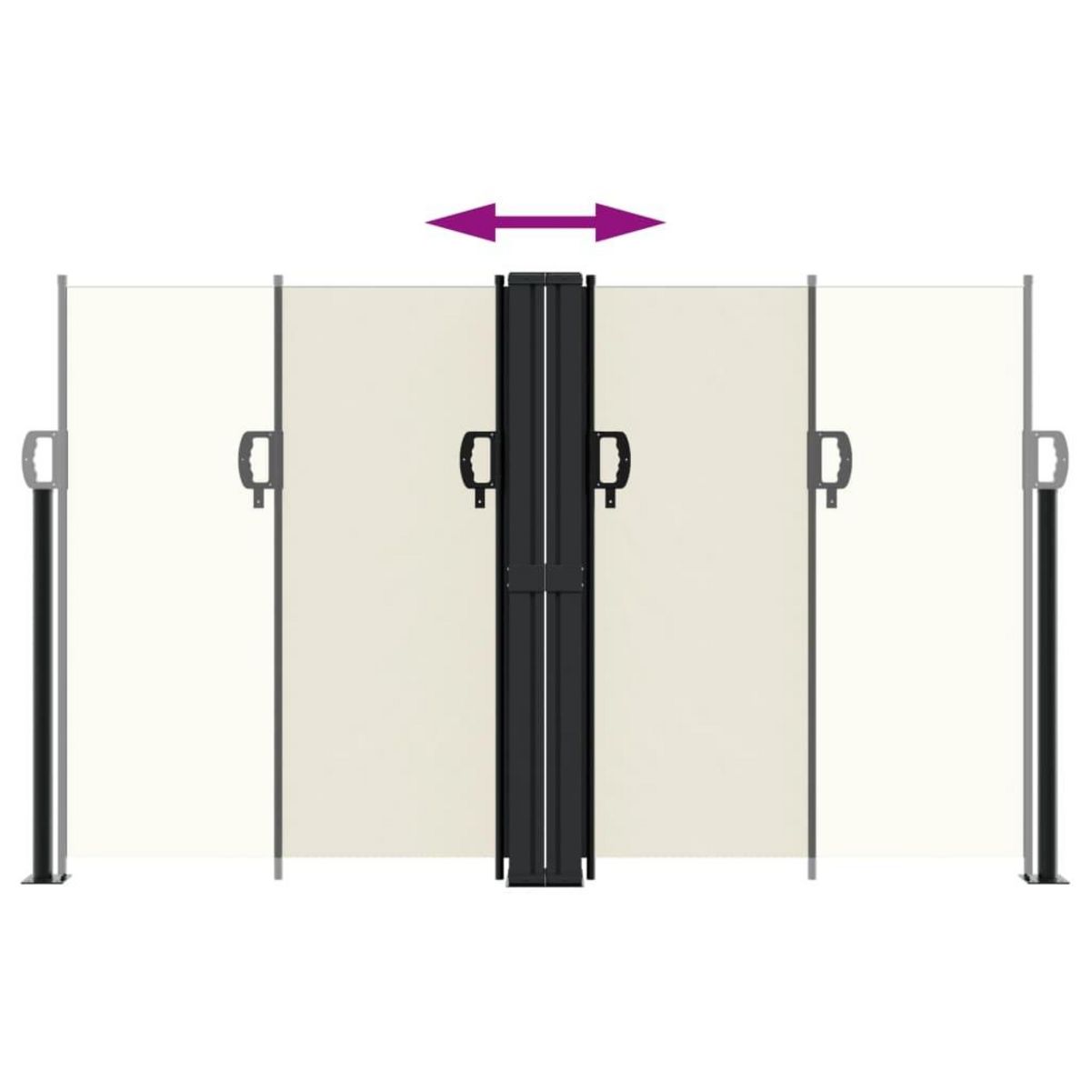 VIDAXL Auvent lateral retractable creme 140x1000 cm