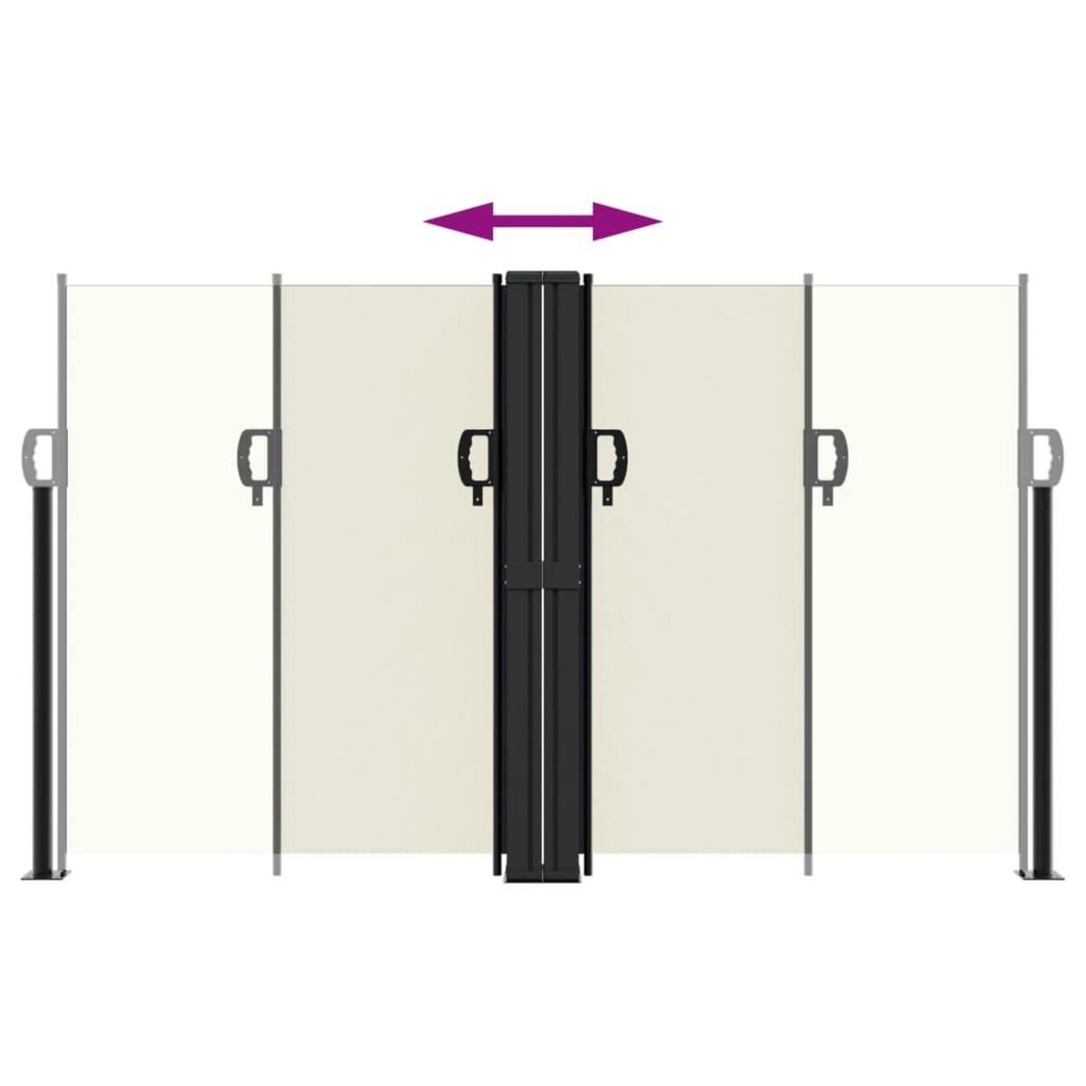 VIDAXL Auvent lateral retractable creme 140x1000 cm