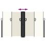 Voir la diapositive 5 : VIDAXL Auvent lateral retractable creme 140x1000 cm