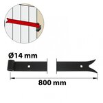 CENTRALE BRICO Penture acier prépeint, H.35 x L.800 x P.22 mm