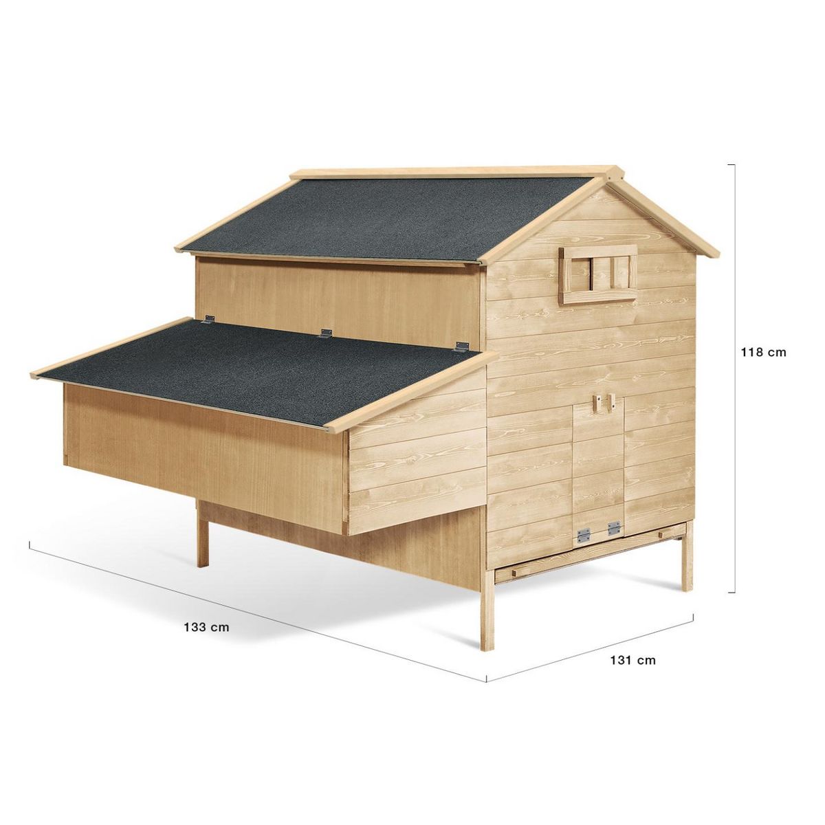 ID MARKET Poulailler chalet XXL pour poules avec pondoir en bois