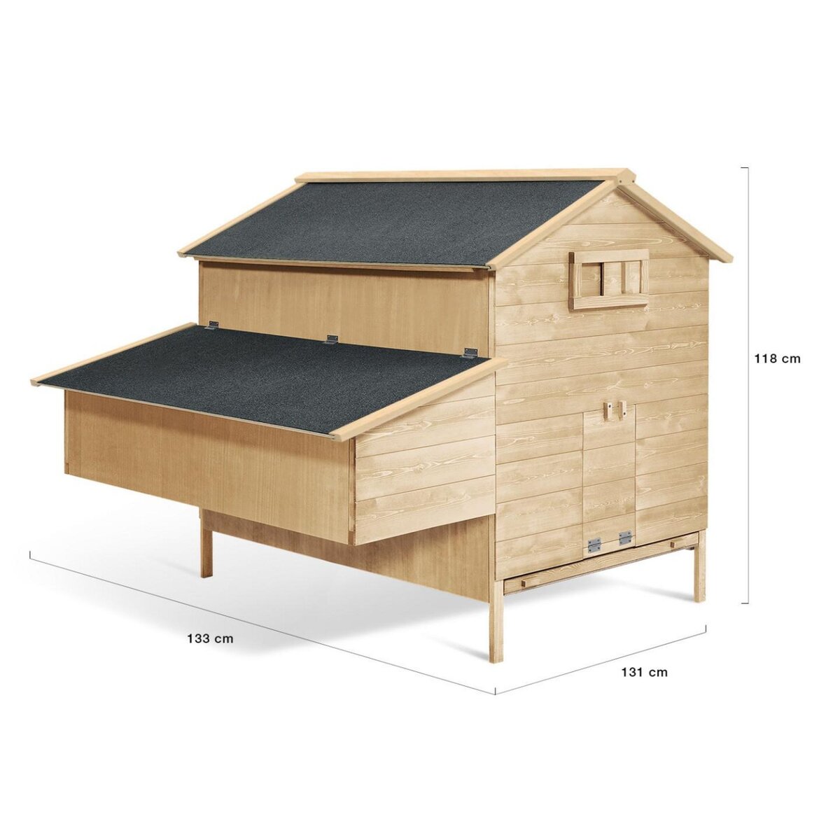 ID MARKET Poulailler chalet XXL pour poules avec pondoir en bois