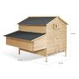 Voir la diapositive 5 : ID MARKET Poulailler chalet XXL pour poules avec pondoir en bois
