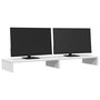 Voir la diapositive 3 : VIDAXL Support de moniteur blanc 100x27x10 cm bois d ingénierie