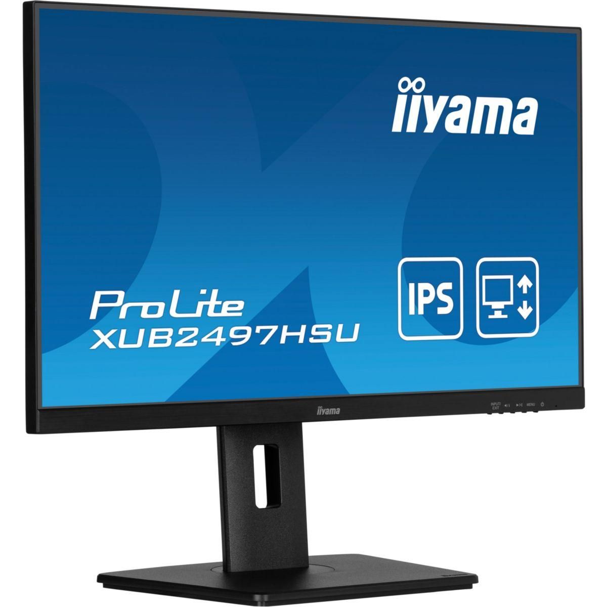 Iiyama Ecran PC PROLITE XUB2497HSN-B2 24'' Plat IPS
