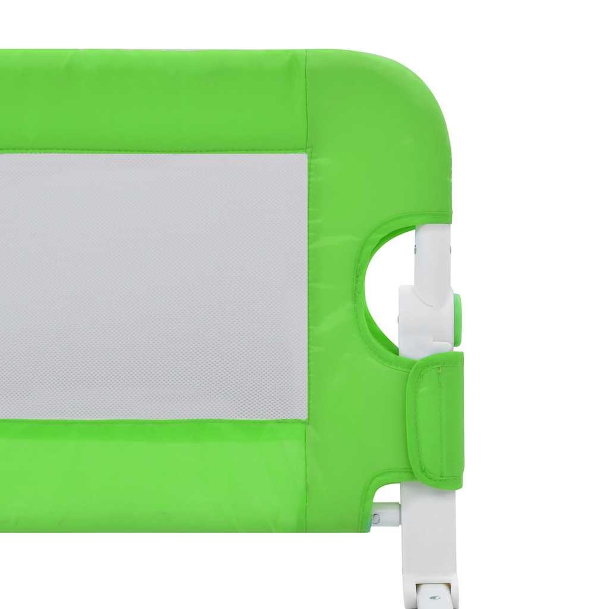 Voir la diapositive 5 : VIDAXL Barriere de securite de lit d'enfant Vert 180x42 cm Polyester