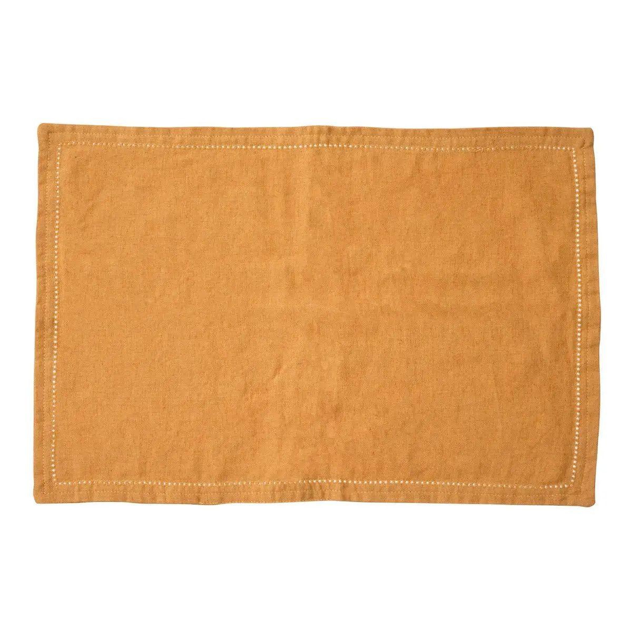 SECRET DE GOURMET Set de table en lin  elina  30x45cm jaune