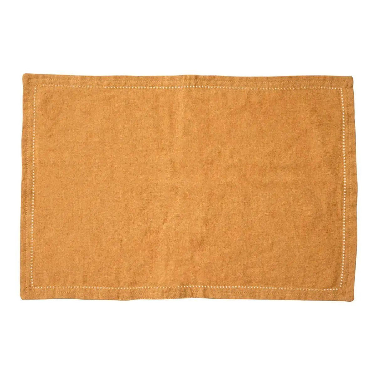 SECRET DE GOURMET Set de Table en Lin  Elina  30x45cm Jaune