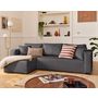 Voir la diapositive 5 : BEST MOBILIER Housse en velours pour canapé déhoussable topaze