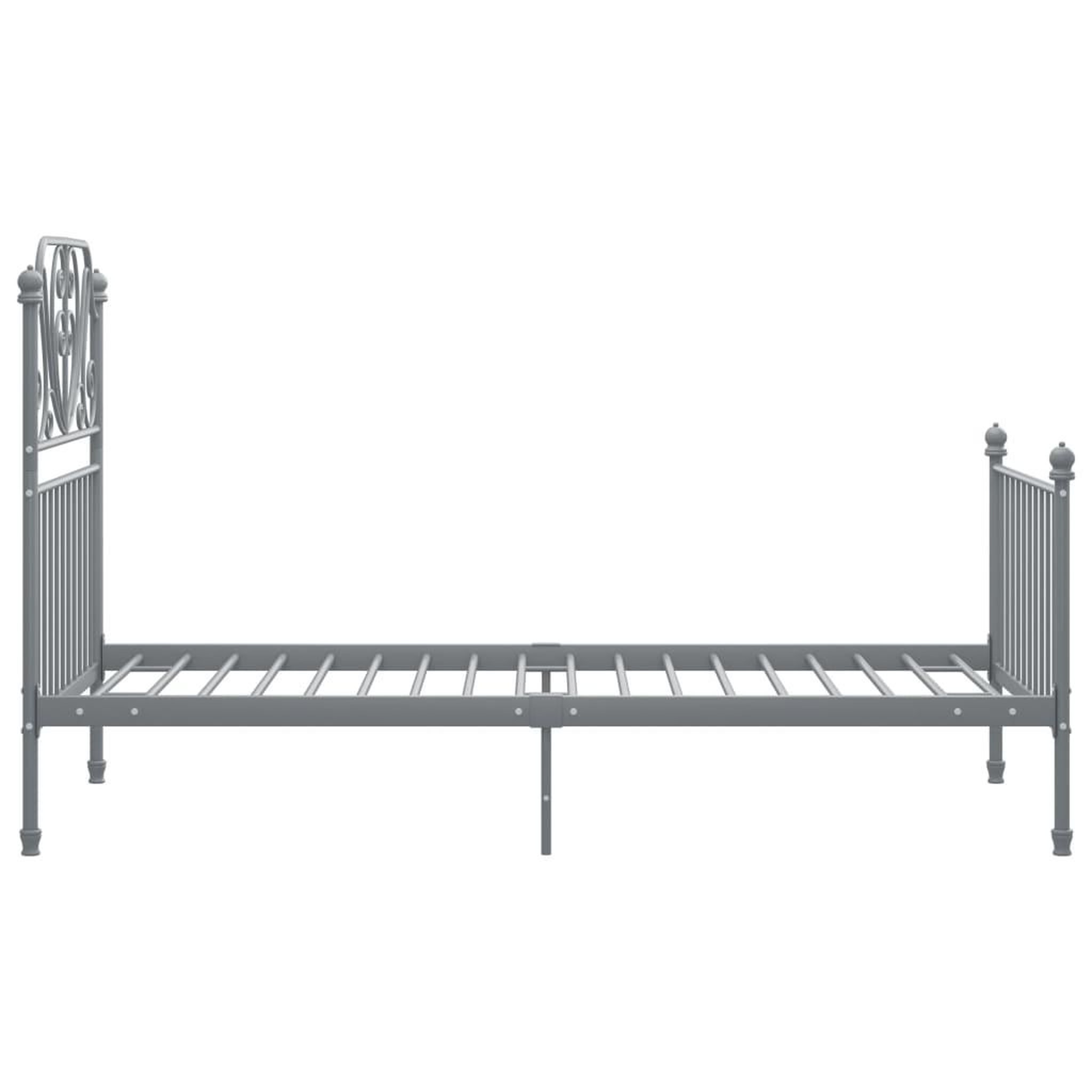 Voir la diapositive 4 : VIDAXL Cadre de lit Gris Metal 90x200 cm