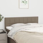 VIDAXL Tetes de lit 2 pcs Taupe 72x5x78/88 cm Tissu