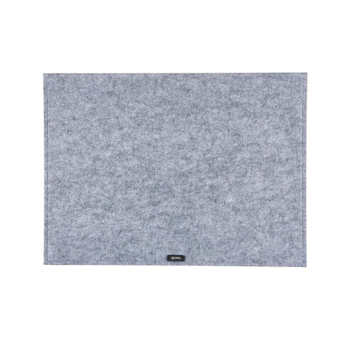 BJORN Set de table rectangulaire - 6 pièces - Feutre recyclé gris
