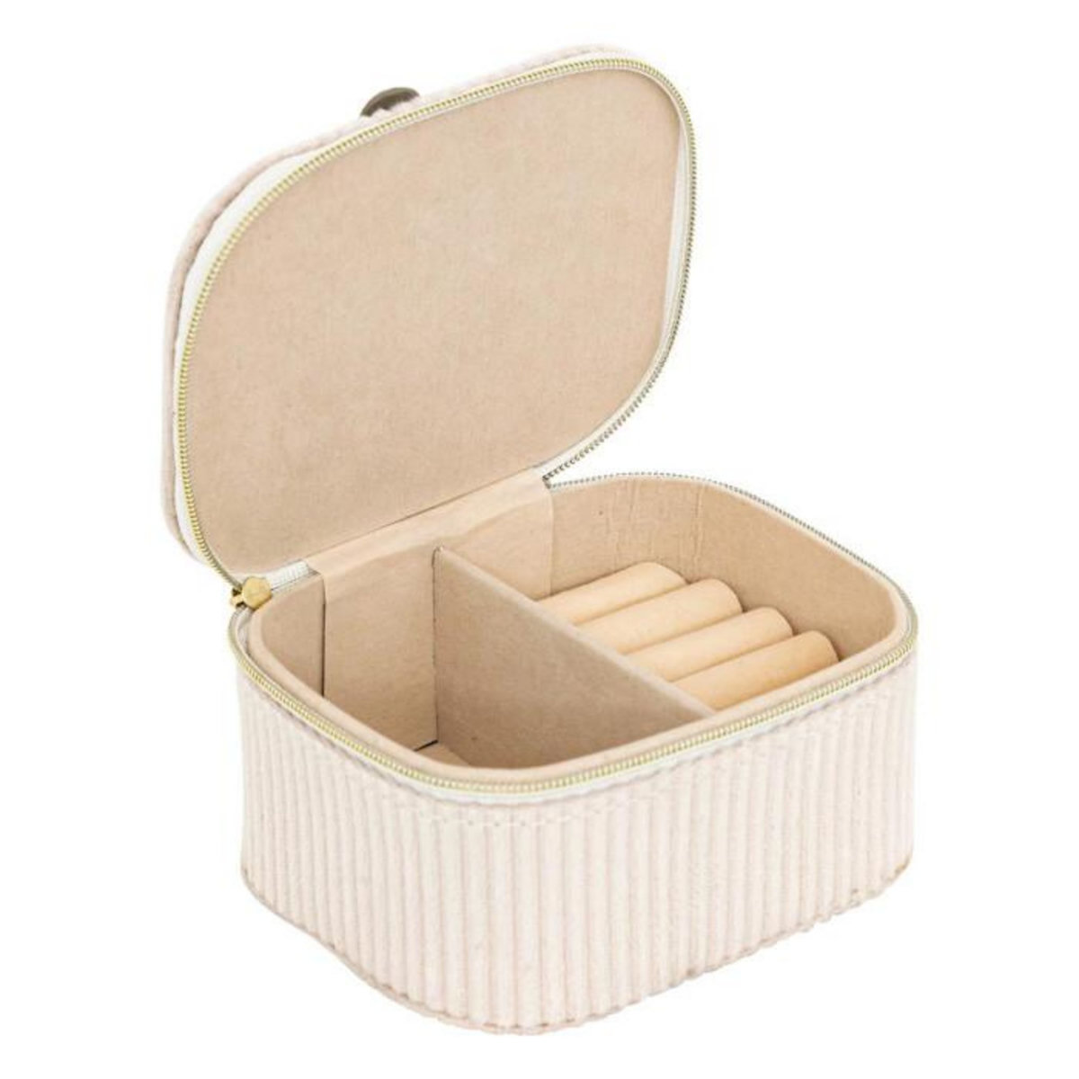 ATMOSPHERA Boîte à Bijoux en Velours  Enya  11cm Beige