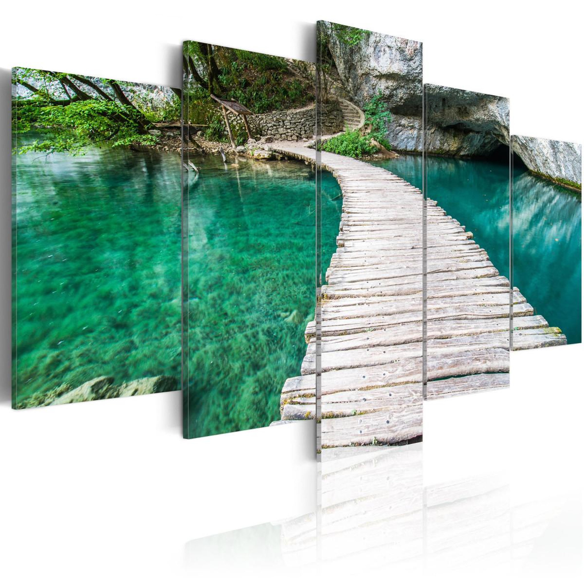Paris Prix Tableau imprimé  lac turquoise. Coloris disponibles : Multicolore