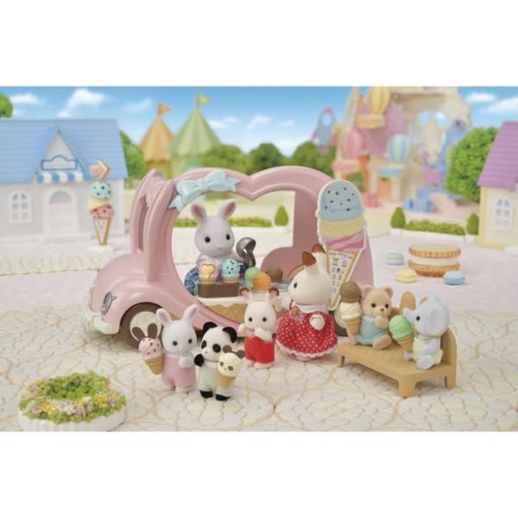 Voir la diapositive 6 : Sylvanian Families Le marchand de glace ambulant - SYLVANIAN FAMILIES - 5651 - Extérieur - Rose - A partir de 3 ans