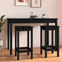 Voir la diapositive 1 : VIDAXL Chaises de bar lot de 2 noir 40x40x78 cm bois de pin solide