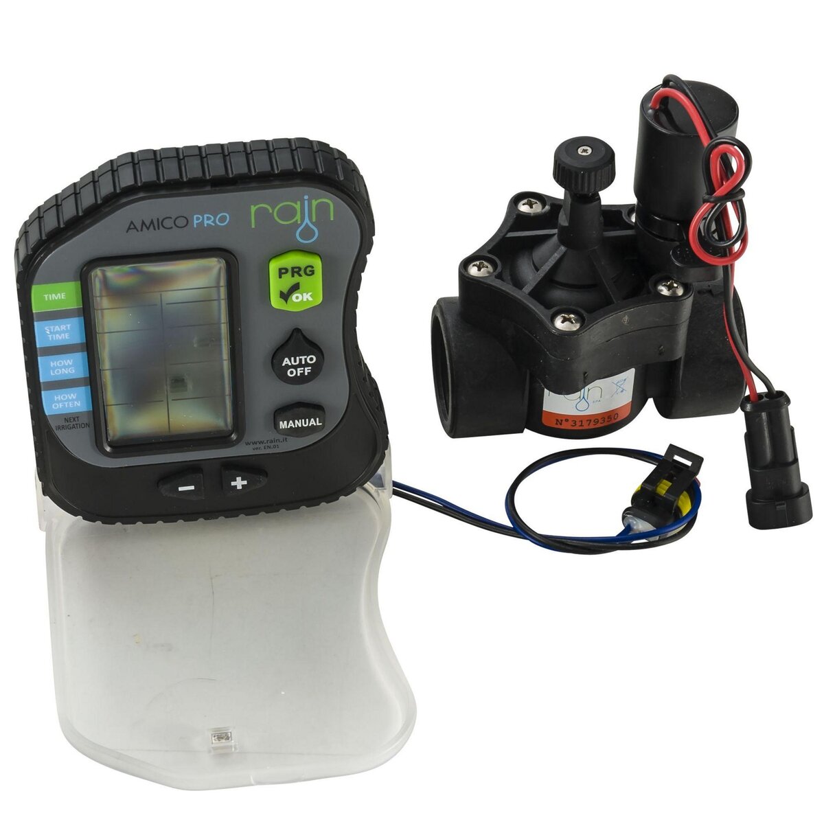 RAIN Programmateur d'arrosage étanche 9v avec électrovanne PRO