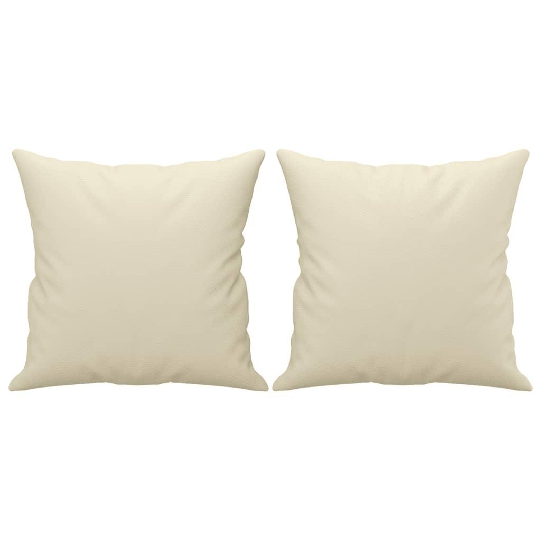 Voir la diapositive 5 : VIDAXL Canape 2 places avec oreillers creme 140 cm similicuir