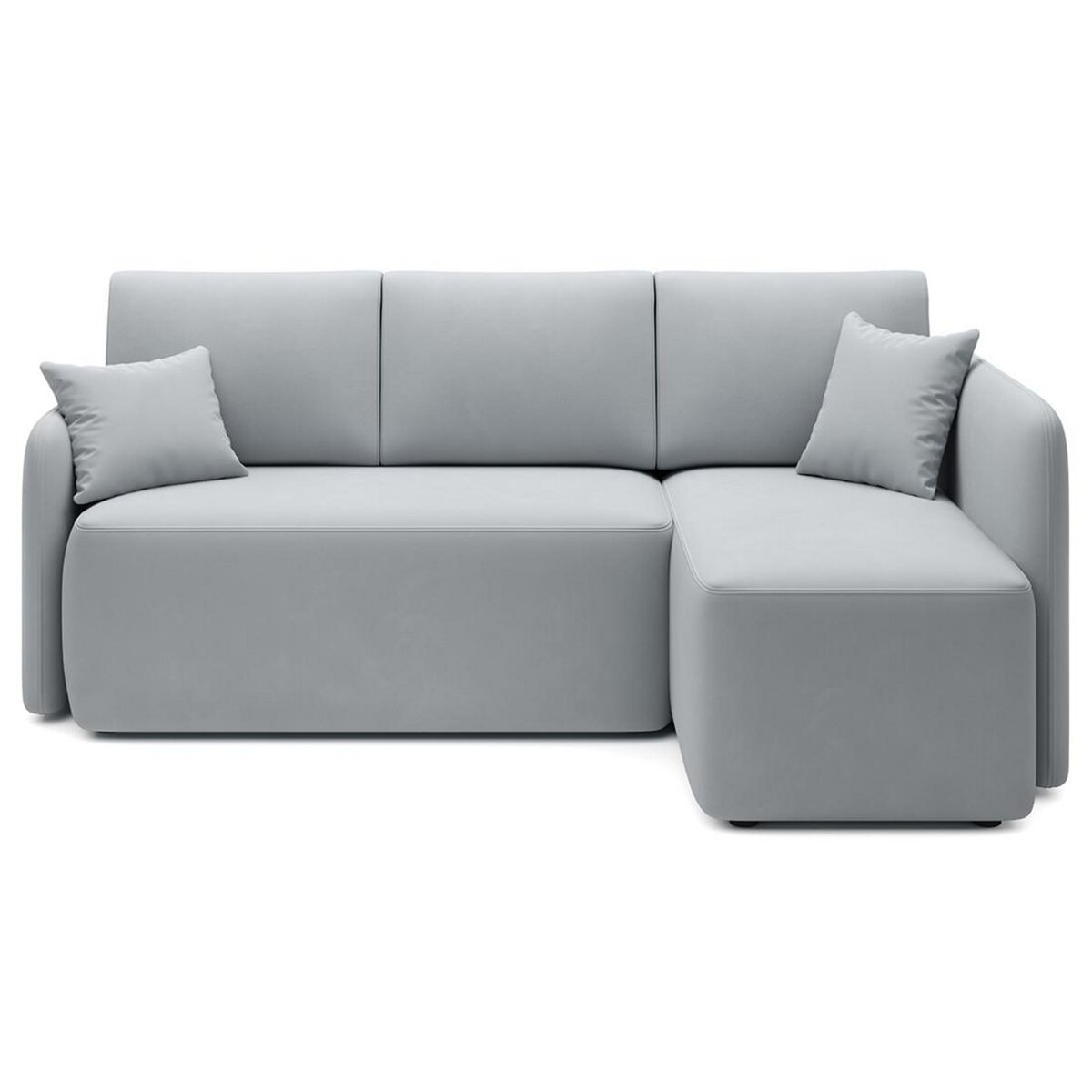 BEST MOBILIER Suzie - canapé d'angle droit 4 places convertible avec coffre en velours