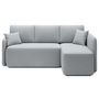 Voir la diapositive 2 : BEST MOBILIER Suzie - canapé d'angle droit 4 places convertible avec coffre en velours