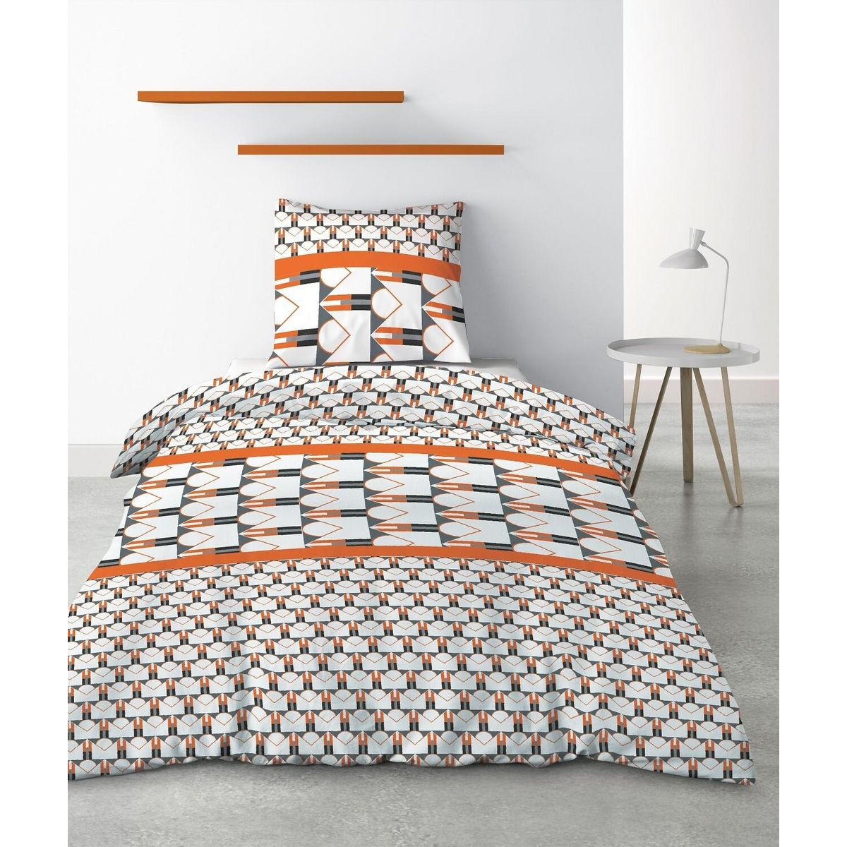 Les Ateliers du Linge Parure Housse De Couette 2pcs 140x200cm 100%microfibre 60gsm Arrow