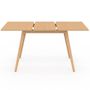 Voir la diapositive 2 : ID MARKET Table à manger extensible rectangle NOOR 4-8 personnes effet bois 110-150 cm