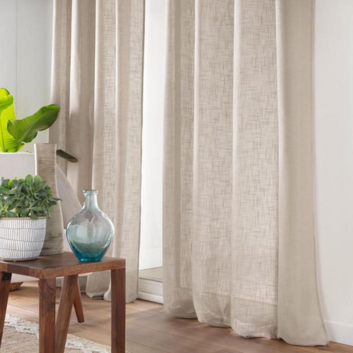 Paris Prix Rideau Voilage à Œillets  Cloris  140x280cm Taupe