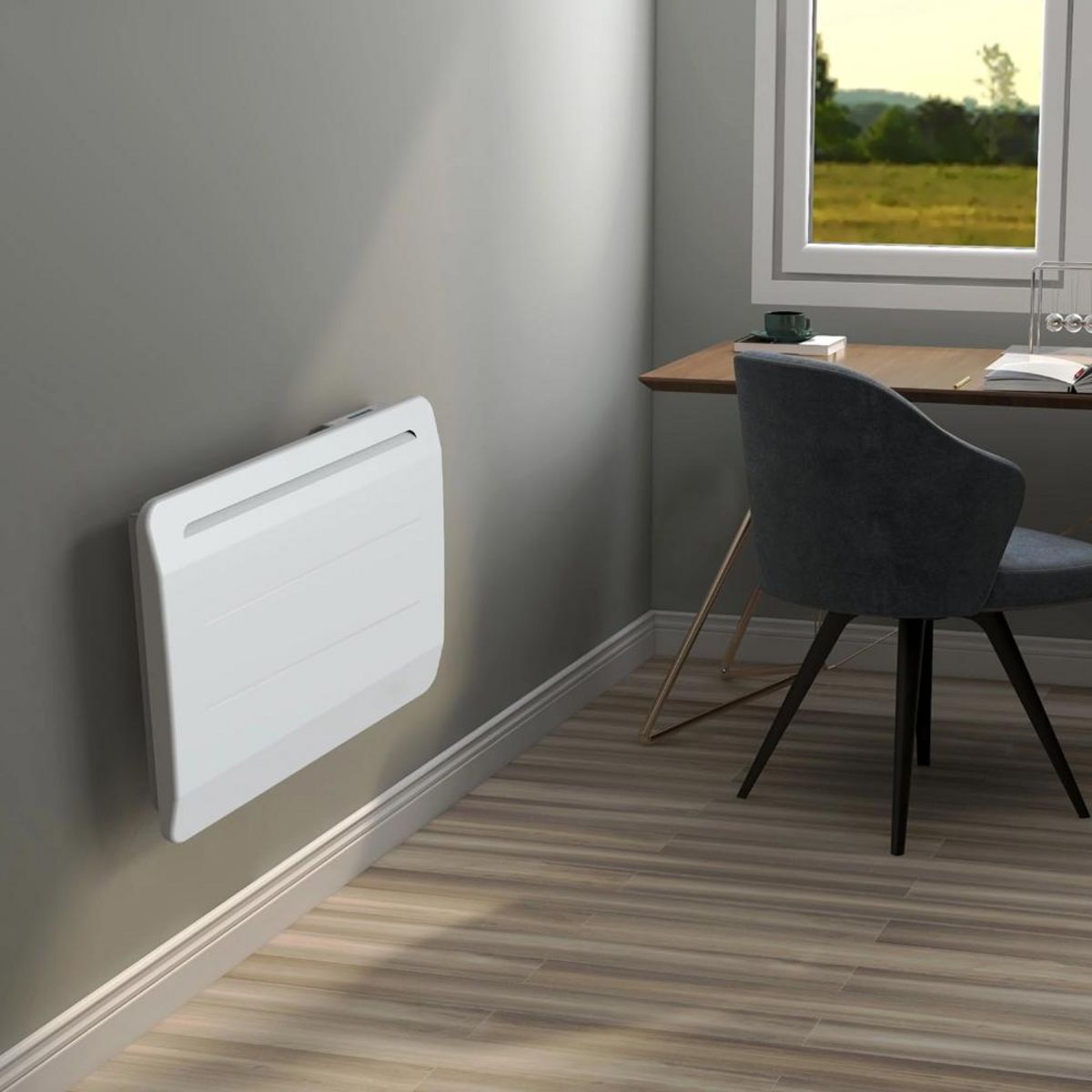 KALIA Radiateur électrique à inertie sèche 1000w blanc - bat-ht10pma2