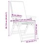 Voir la diapositive 6 : VIDAXL Ensemble de bistro pliante 3 pcs et coussins blanc creme bambou