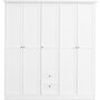 Voir la diapositive 2 : MARKET24 Armoire de chambre - LANDWOOD 19 - Blanc - 5 portes - 187 x 67 x 200 cm