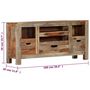 Voir la diapositive 6 : VIDAXL Buffet Gris 100x30x50 cm Bois massif