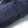 VIDAXL Sweat-shirt a capuche fermeture eclair enfants bleu fonce melange 104