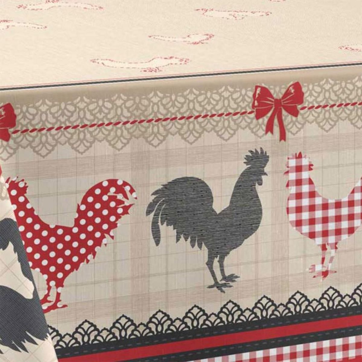 Kaliss Nappe rectangulaire antitache 150x240 cm Coq