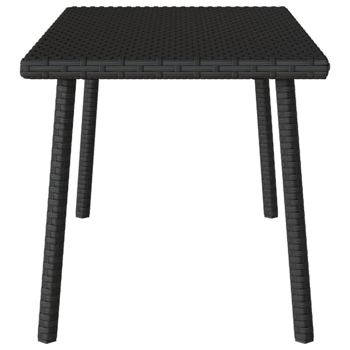 VIDAXL Table basse de jardin rectangulaire noir 80x40x37 cm rotin