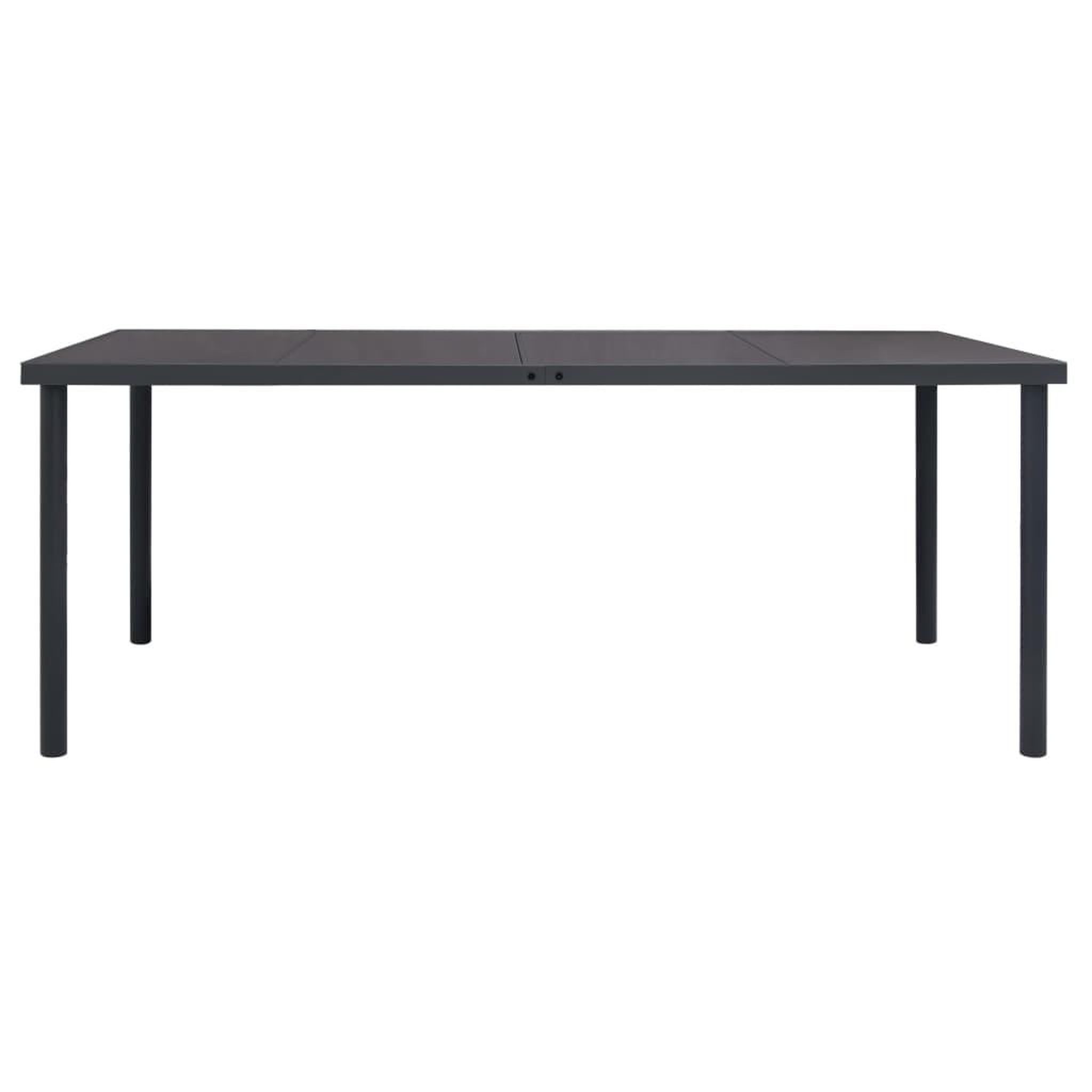 Voir la diapositive 2 : VIDAXL Table a dîner d'exterieur Anthracite 190x90x74 cm Acier
