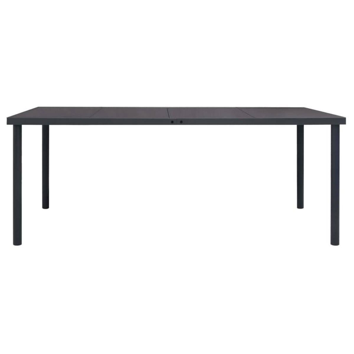 VIDAXL Table a dîner d'exterieur Anthracite 190x90x74 cm Acier