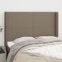 Voir la diapositive 1 : VIDAXL Tete de lit avec oreilles Taupe 147x16x118/128 cm Tissu