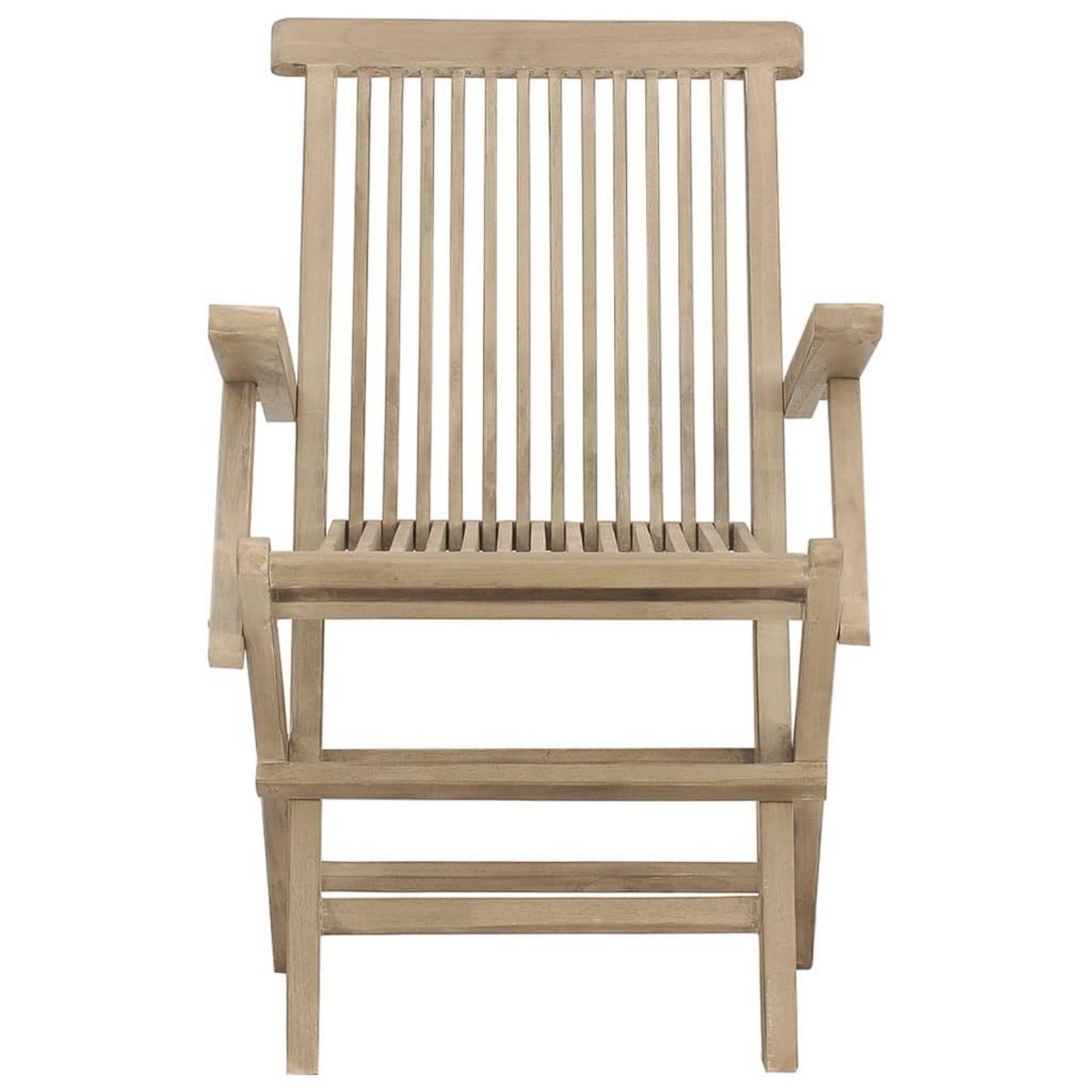 VIDAXL Chaises de jardin pliantes lot de 2 gris 56x61x89cm bois teck