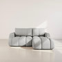 Voir la diapositive 5 : BEST MOBILIER Yulin - canapé d'angle droit 4 places convertible avec coffre en tissu bouclette