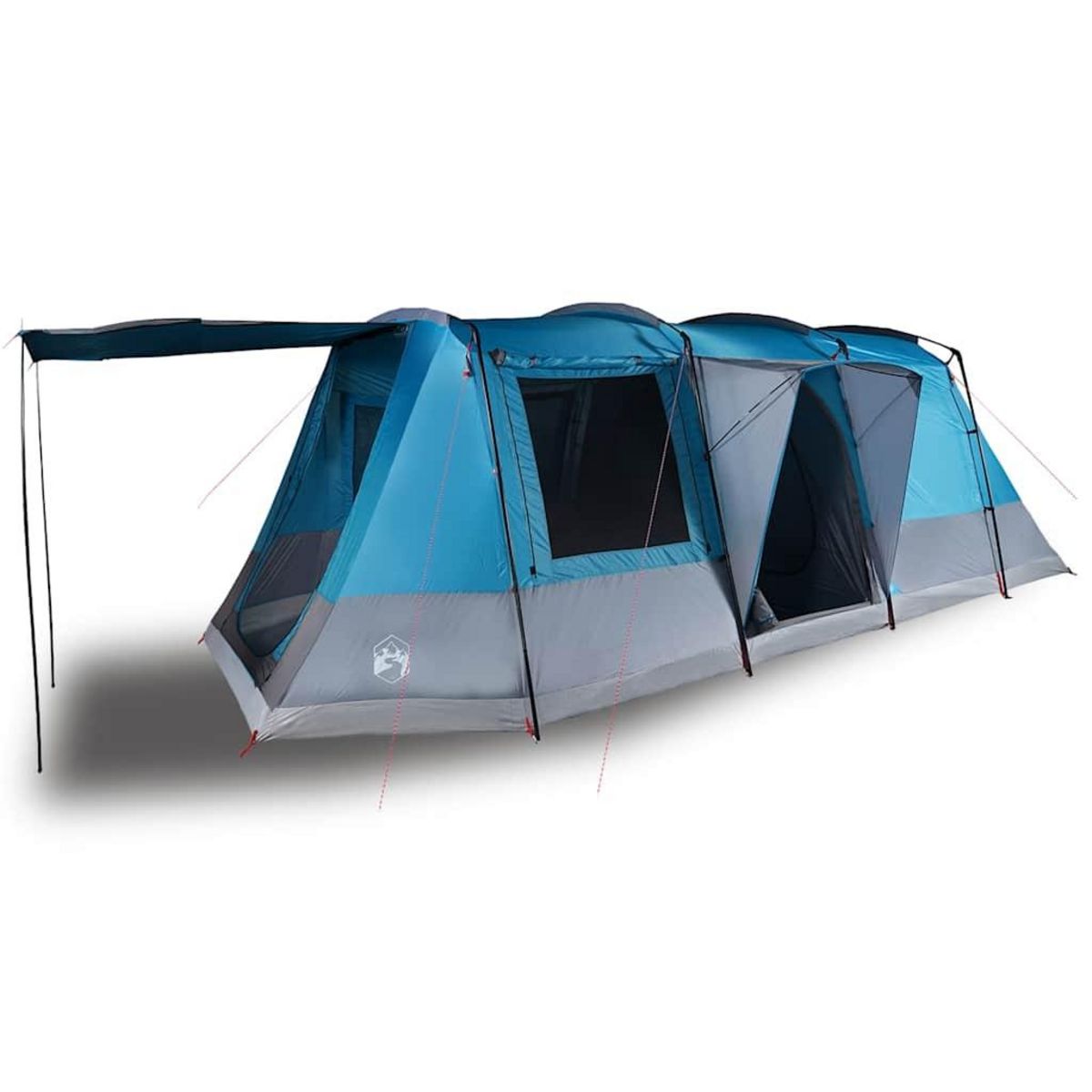 VIDAXL Tente de camping tunnel 4 personnes bleu impermeable