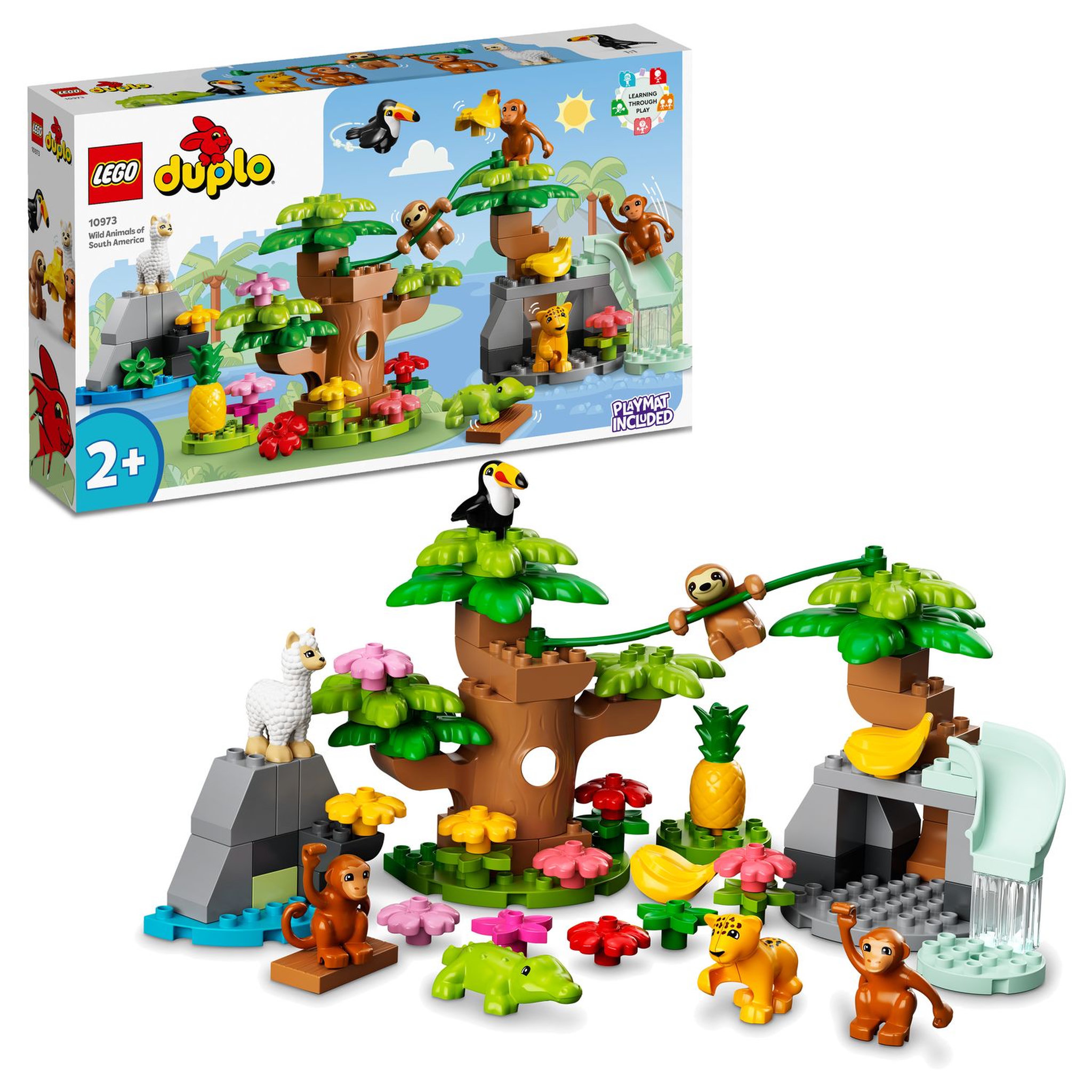 Voir la diapositive 2 : LEGO Duplo 10973 Les animaux sauvages d'Amérique du Sud, Jouet Enfant 2 Ans, avec Crocodile