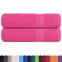 Voir la diapositive 2 : VIDAXL Serviettes de douche 2 pcs rose 70x140 cm 360 g m² 100% coton