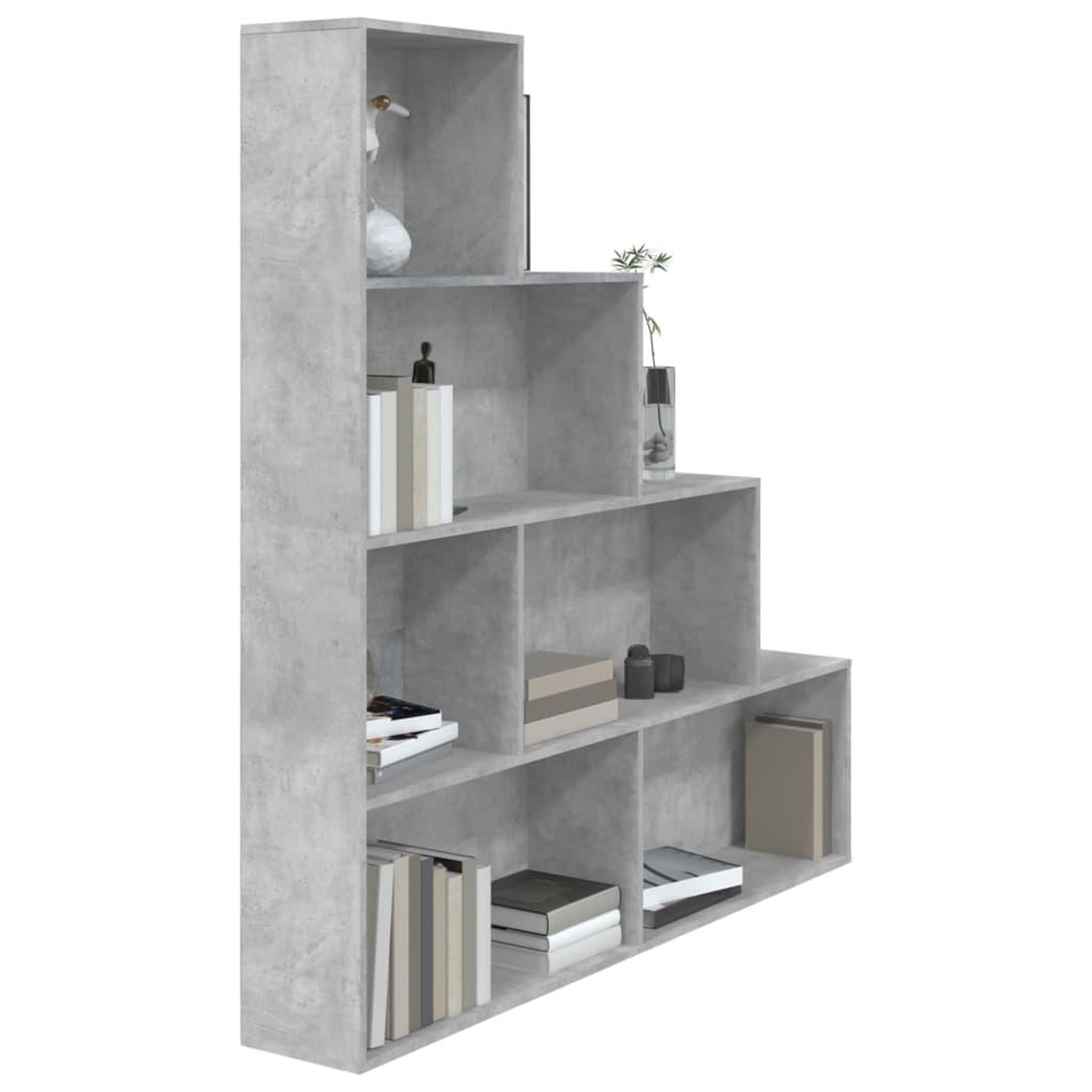 Voir la diapositive 4 : VIDAXL Bibliotheque/Separateur de piece Gris beton Bois d'ingenierie